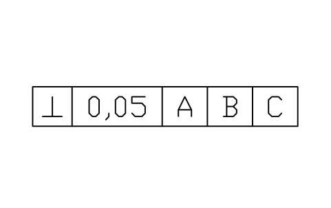 Perpendicularity, 3 datums sembolünün önizlemesi, blok GDT_FRM_PERPENDICULARITY_D3