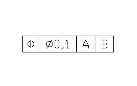 Position, 2 datums sembolünün önizlemesi, blok GDT_FRM_POSITION_D2
