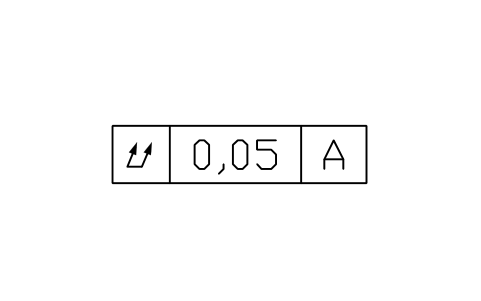 Total run-out, 1 datum sembolünün önizlemesi, blok GDT_FRM_RUNOUT_TOTAL_D1