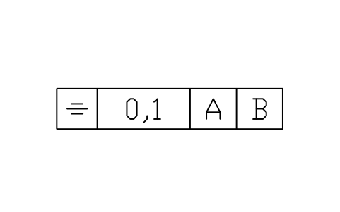 Symmetry, 2 datums sembolünün önizlemesi, blok GDT_FRM_SYMMETRY_D2