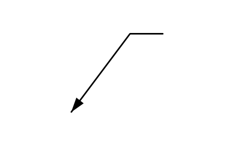 Leader arrow, slanted left sembolünün önizlemesi, blok GDT_LEAD_SLANT_L