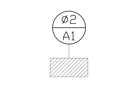 Datum target, area sembolünün önizlemesi, blok GDT_TARGET_AREA