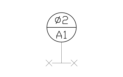 Datum target, line sembolünün önizlemesi, blok GDT_TARGET_LINE