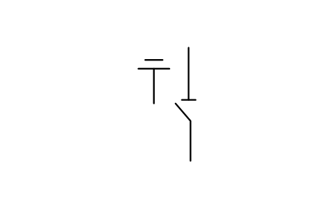 符號 隔離開關，接地開關 的預覽，圖塊名 GAI_S01848_DISCONNECTOR_EARTH_SWITCH