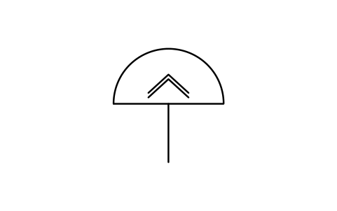 符號 煙霧報警器 的預覽，圖塊名 GAI_S01902_SMOKE_ALARM_DEVICE
