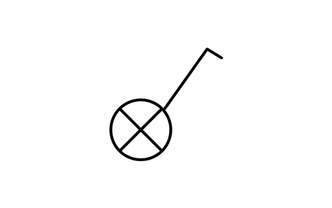 符號 帶訊號燈開關 的預覽，圖塊名 GAI_S01907_SWITCH_WITH_SIGNAL_LAMP