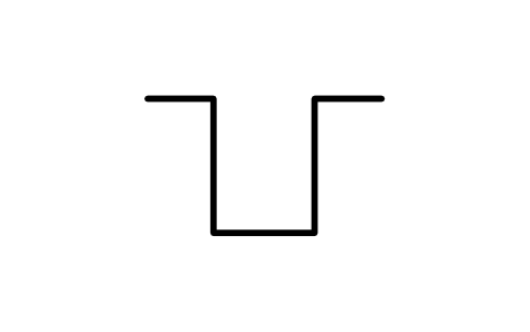 Vorschau des Symbols Negativ gerichteter Impuls, Block ISX_230_NEGATIVE_GOING_PULSE