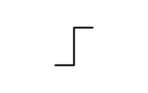 Vorschau des Symbols Positiv gerichteter Sprung, Block ISX_231_POSITIVE_GOING_STEP