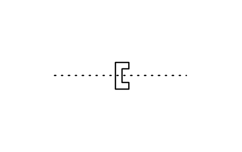 Preview of the Ridged shape symbol, block ISX_447_RIDGED_SHAPE
