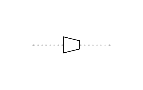 Preview of the Pipe reducer symbol, block ISX_516_PIPE_REDUCER