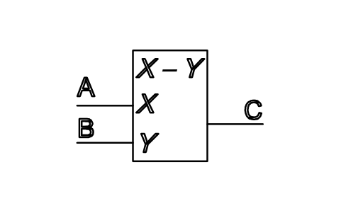 Anteprima del simbolo Subtraction function component, blocco ISX_X102_SUBTRACTION_FUNCTION_COMPONENT