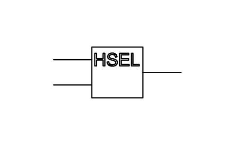 Anteprima del simbolo Highest signal selector, blocco ISX_X106_HIGHEST_SIGNAL_SELECTOR