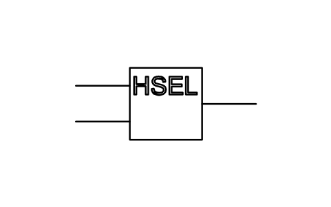 Preview of the Highest signal selector symbol, block ISX_X106_HIGHEST_SIGNAL_SELECTOR