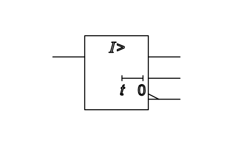 Anteprima del simbolo Overcurrent relay, three outputs, blocco ISX_X113_OVERCURRENT_RELAY_THREE_OUTPUT