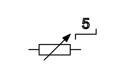 Anteprima del simbolo Resistor, five steps, blocco ISX_X202_RESISTOR_FIVE_STEPS