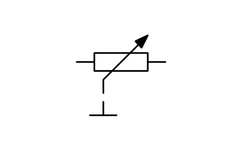 Anteprima del simbolo Resistor with manual adjustability, blocco ISX_X204_RESISTOR_MANUAL_ADJUSTABILITY