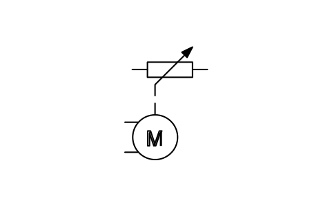 Anteprima del simbolo Resistor, motor adjustable, blocco ISX_X205_RESISTOR_MOTOR_ADJUSTABLE