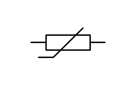 Anteprima del simbolo Resistor, non-linear variable, blocco ISX_X206_RESISTOR_NON_LINEAR_VARIABLE