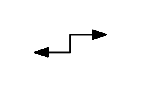 Vorschau des Symbols Linearbewegung, wechselnd, mit Verweilzeit, Block ISX_X256_LINEAR_MOTION_ALTERNATING_DWEL