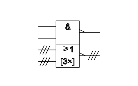 Anteprima del simbolo AND and three OR elements, blocco ISX_X348_AND_THREE_OR_ELEMENTS