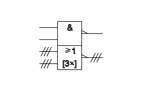 Vorschau des Symbols UND- und drei ODER-Glieder, Block ISX_X348_AND_THREE_OR_ELEMENTS