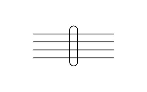 Vorschau des Symbols Vier Rohrleitungen als Einheit, Block ISX_X421_FOUR_PIPELINES_FORMING_UNIT