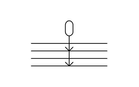Vorschau des Symbols Vier Rohrleitungen, zwei als Einheit, Block ISX_X422_FOUR_PIPELINES_TWO_FORMING_UNI