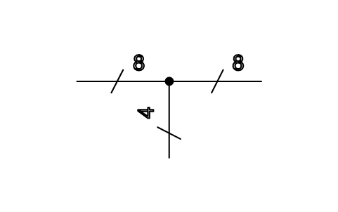 Preview of the Eight connections, four branching symbol, block ISX_X602_EIGHT_CONNECTIONS_FOUR_BRANCHI