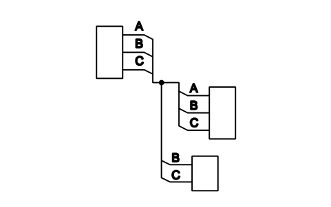 Vorschau des Symbols Verbindungen zwischen Bauteilen, Block ISX_X606_CONNECTIONS_BETWEEN_COMPONENTS