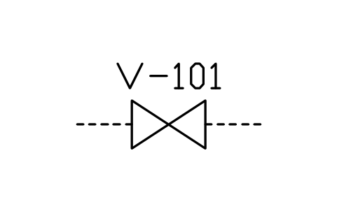 Anteprima del simbolo Two-way valve, blocco ISX_2101_TWO_WAY_VALVE