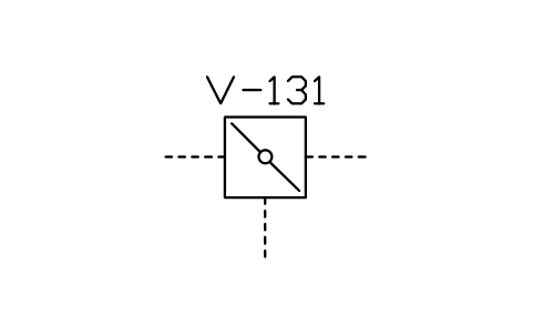 Anteprima del simbolo Two-or three-way damper, blocco ISX_2151_TWO_OR_THREE_WAY_DAMPER