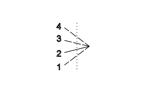Anteprima del simbolo Four positions, clockwise, blocco ISX_701_FOUR_POSITIONS_CLOCKWISE