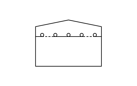 Anteprima del simbolo Roof tank with floating balls, blocco ISX_X2067_ROOF_TANK_FLOATING_BALLS
