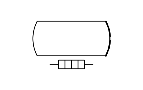 Preview of the Pressure vessel, electric heater symbol, block ISX_X2070_PRESSURE_VESSEL_ELECTRIC_HEATE