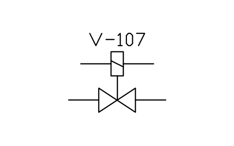Anteprima del simbolo 2-way valve, solenoid actuator, blocco ISX_X2103_2_WAY_VALVE_SOLENOID_ACTUATOR