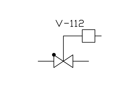 Anteprima del simbolo Weight-loaded non-return valve, blocco ISX_X2111_WEIGHT_LOADED_NON_RETURN_VALVE