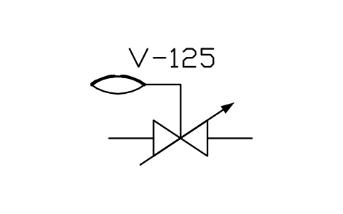 Anteprima del simbolo Float-operated control valve, blocco ISX_X2134_FLOAT_OPERATED_CONTROL_VALVE