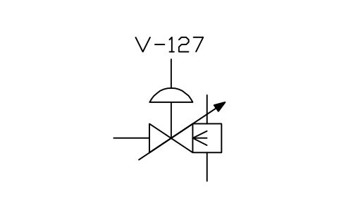 Anteprima del simbolo De-superheater control valve, blocco ISX_X2136_DE_SUPERHEATER_CONTROL_VALVE