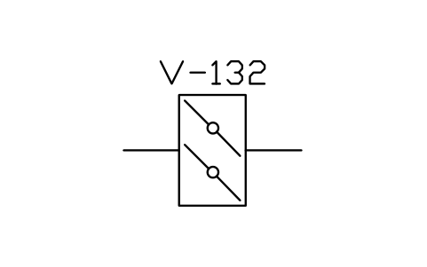 Anteprima del simbolo Multi-leaf damper, blocco ISX_X2151_MULTI_LEAF_DAMPER