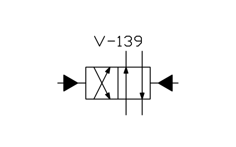 Anteprima del simbolo Directional valve, hydraulic, blocco ISX_X2164_DIRECTIONAL_VALVE_HYDRAULIC