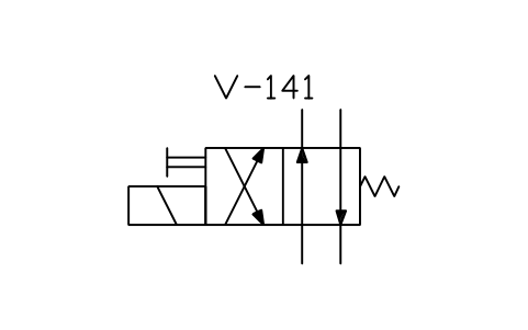 Anteprima del simbolo Directional valve, manual or electric, blocco ISX_X2166_DIRECTIONAL_VALVE_MANUAL_OR_EL