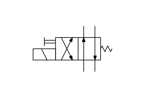 Preview of the Directional valve, manual or electric symbol, block ISX_X2166_DIRECTIONAL_VALVE_MANUAL_OR_EL