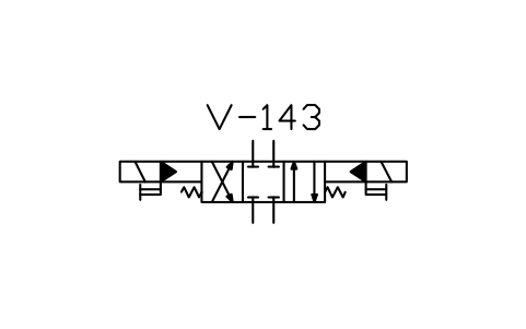 Anteprima del simbolo Directional valve, electrohydraulic, blocco ISX_X2168_DIRECTIONAL_VALVE_ELECTROHYDRA