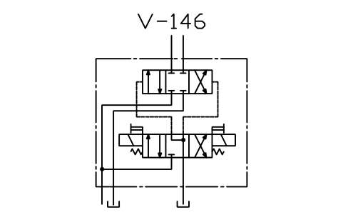 Anteprima del simbolo Pilot directional valve, detailed, blocco ISX_X2171_PILOT_DIRECTIONAL_VALVE_DETAIL