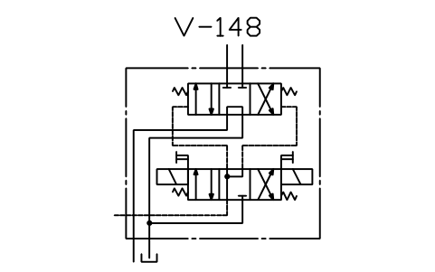 Anteprima del simbolo Pilot valve, release, detailed, blocco ISX_X2173_PILOT_VALVE_RELEASE_DETAILED