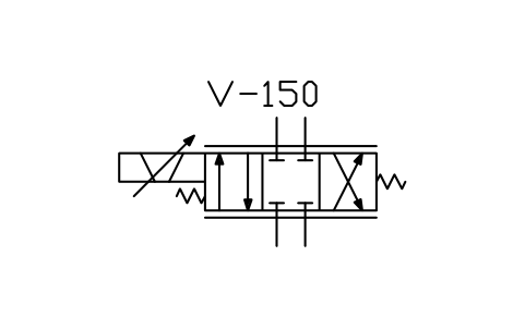 Anteprima del simbolo Servo valve, positive overlap, blocco ISX_X2175_SERVO_VALVE_POSITIVE_OVERLAP