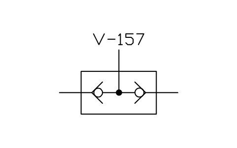 Anteprima del simbolo Directional valve, simplified form, blocco ISX_X2182_DIRECTIONAL_VALVE_SIMPLIFIED_F