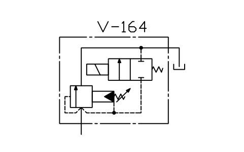 Anteprima del simbolo Electrohydraulic relief, detailed, blocco ISX_X2196_ELECTROHYDRAULIC_RELIEF_DETAIL