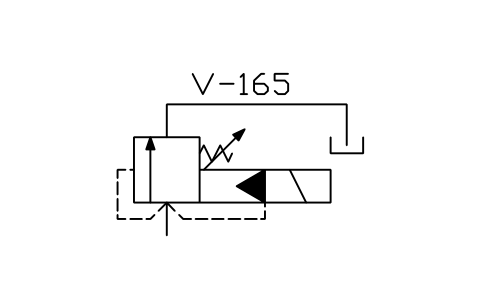 Anteprima del simbolo Electrohydraulic relief, simple, blocco ISX_X2197_ELECTROHYDRAULIC_RELIEF_SIMPLE
