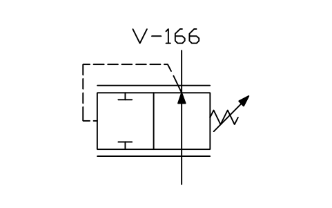 Anteprima del simbolo Pressure reducing valve, detailed, blocco ISX_X2198_PRESSURE_REDUCING_VALVE_DETAIL